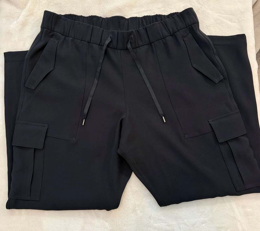 Lululemon Ready Set Cargo Pant Size 12 Black High Rise Joggers